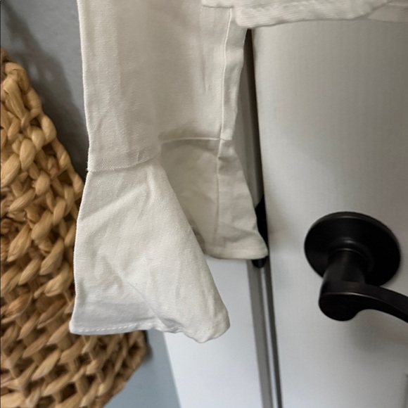 Altar'd State Cream Tie-Front Ruffle Top - Picture 5 of 7